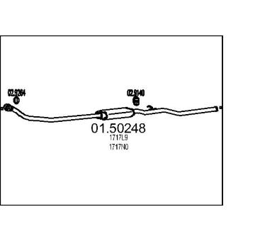 Střední tlumič výfuku MTS 01.50248