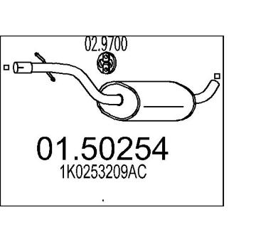 Střední tlumič výfuku MTS 01.50254