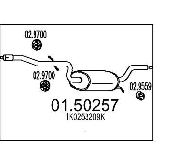 Stredni tlumic vyfuku MTS 01.50257