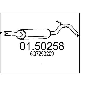 Stredni tlumic vyfuku MTS 01.50258