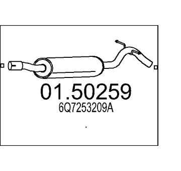 Stredni tlumic vyfuku MTS 01.50259