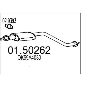 Střední tlumič výfuku MTS 01.50262