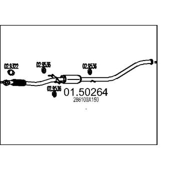 Střední tlumič výfuku MTS 01.50264