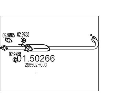 Střední tlumič výfuku MTS 01.50266