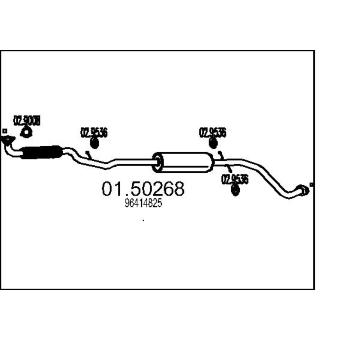 Střední tlumič výfuku MTS 01.50268