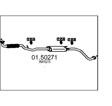 Střední tlumič výfuku MTS 01.50271