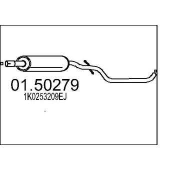 Stredni tlumic vyfuku MTS 01.50279