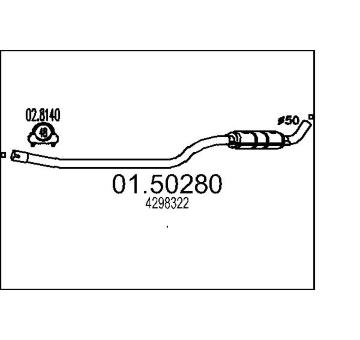 Střední tlumič výfuku MTS 01.50280