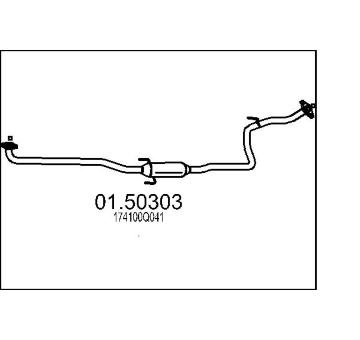 Střední tlumič výfuku MTS 01.50303