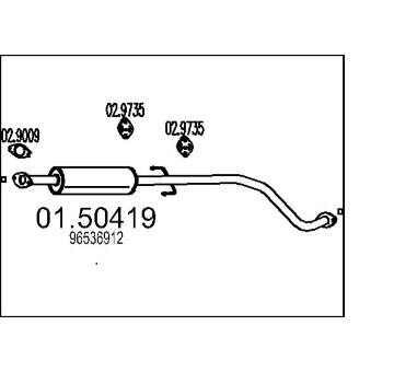 Střední tlumič výfuku MTS 01.50419