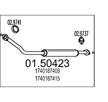 Střední tlumič výfuku MTS 01.50423