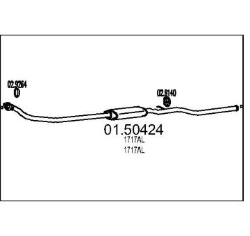 Střední tlumič výfuku MTS 01.50424