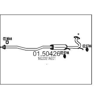 Střední tlumič výfuku MTS 01.50426