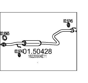 Střední tlumič výfuku MTS 01.50428