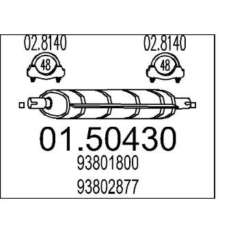 Střední tlumič výfuku MTS 01.50430