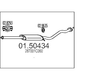 Střední tlumič výfuku MTS 01.50434