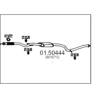 Střední tlumič výfuku MTS 01.50444