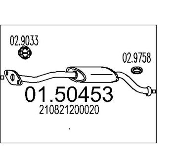 Střední tlumič výfuku MTS 01.50453