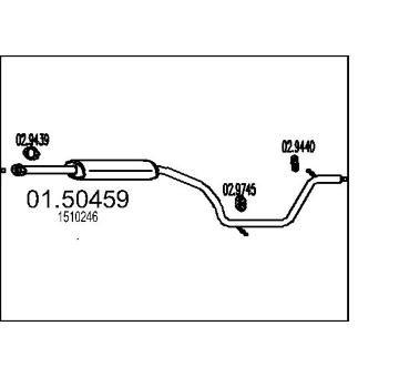 Střední tlumič výfuku MTS 01.50459