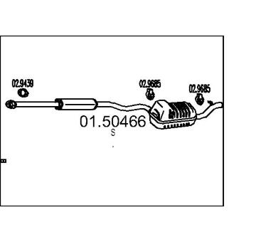 Střední tlumič výfuku MTS 01.50466