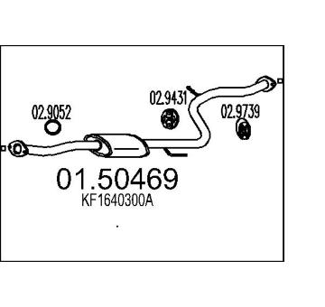 Střední tlumič výfuku MTS 01.50469