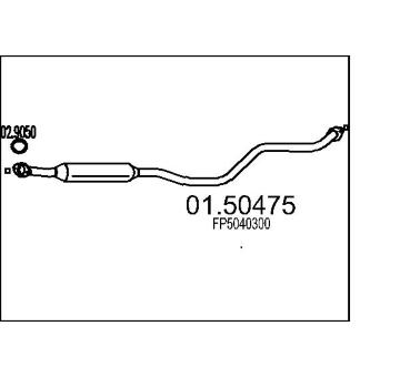 Střední tlumič výfuku MTS 01.50475
