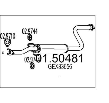 Střední tlumič výfuku MTS 01.50481