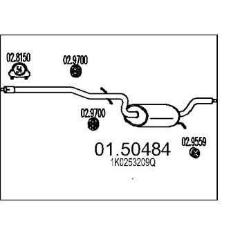Střední tlumič výfuku MTS 01.50484