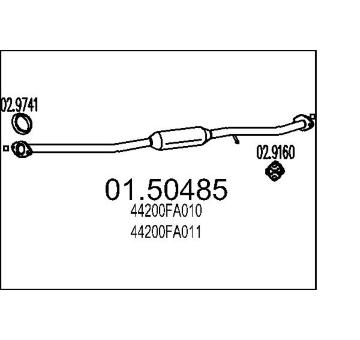 Střední tlumič výfuku MTS 01.50485