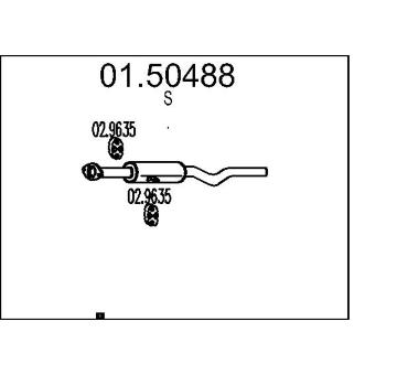 Střední tlumič výfuku MTS 01.50488