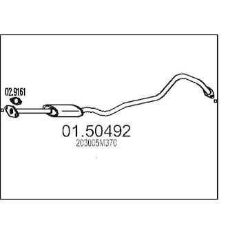 Střední tlumič výfuku MTS 01.50492