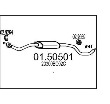 Střední tlumič výfuku MTS 01.50501