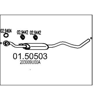 Stredni tlumic vyfuku MTS 01.50503