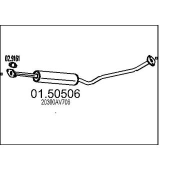 Střední tlumič výfuku MTS 01.50506
