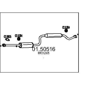 Střední tlumič výfuku MTS 01.50516