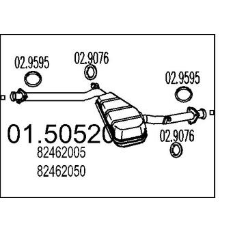 Střední tlumič výfuku MTS 01.50520