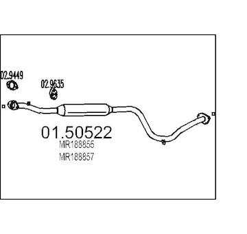 Střední tlumič výfuku MTS 01.50522