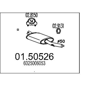 Střední tlumič výfuku MTS 01.50526