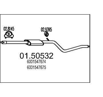 Střední tlumič výfuku MTS 01.50532