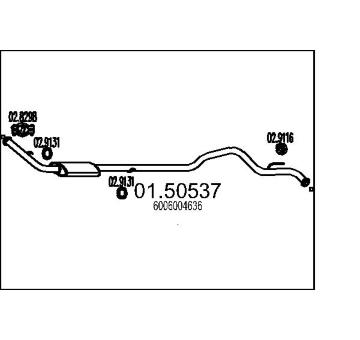 Střední tlumič výfuku MTS 01.50537