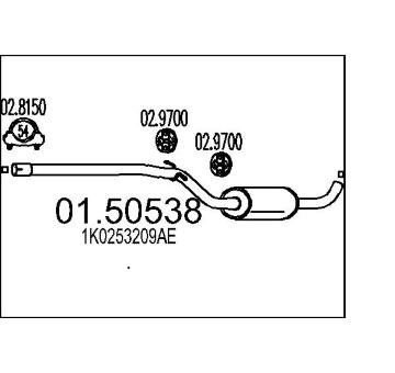 Stredni tlumic vyfuku MTS 01.50538