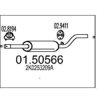 Stredni tlumic vyfuku MTS 01.50566