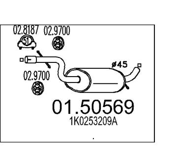 Stredni tlumic vyfuku MTS 01.50569