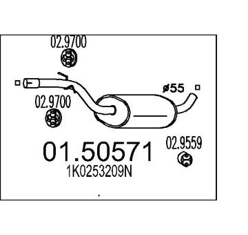 Stredni tlumic vyfuku MTS 01.50571