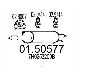 Střední tlumič výfuku MTS 01.50577
