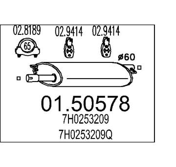 Střední tlumič výfuku MTS 01.50578