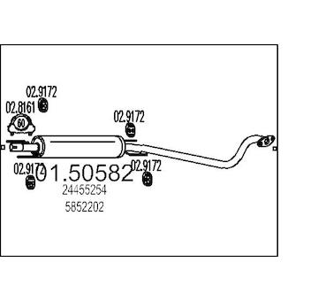 Střední tlumič výfuku MTS 01.50582