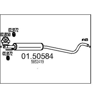 Střední tlumič výfuku MTS 01.50584