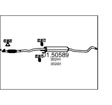 Střední tlumič výfuku MTS 01.50589