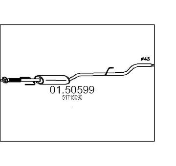 Střední tlumič výfuku MTS 01.50599